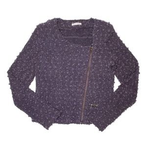 Promod Purple Moto Jacket LARGE